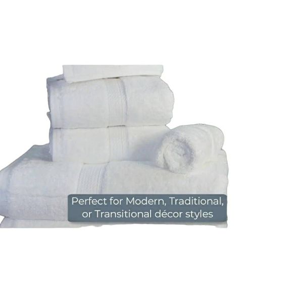 Cream Callicoon 900 GSM 6-Piece Egyptian Cotton Towel Set - Bath, Hand, Face - Picture 3 of 6